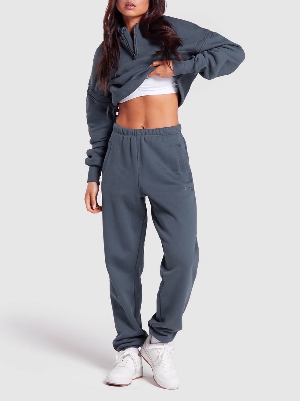 Gymshark Heavyweight Loopback Sweat Joggers in Titanium Blue